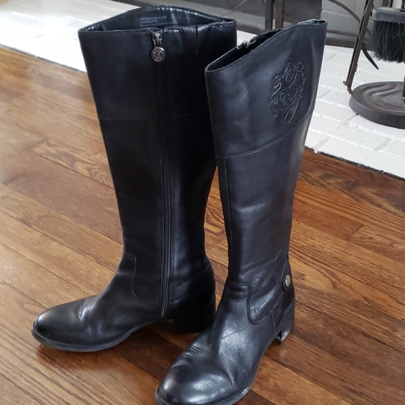 Size 6 Etienne Aigner Black Riding Boots - Picture 3 of 3